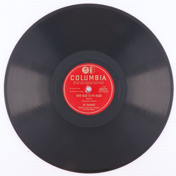 The Mariners, How Near To My Heart / It's No Secret 1950 10" 78rpm Record 39073 - Picture 2 of 16